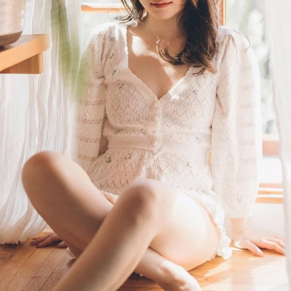 3 PIECE FOR LOVE & LEMONS Charleston Cardigan Top Short set
